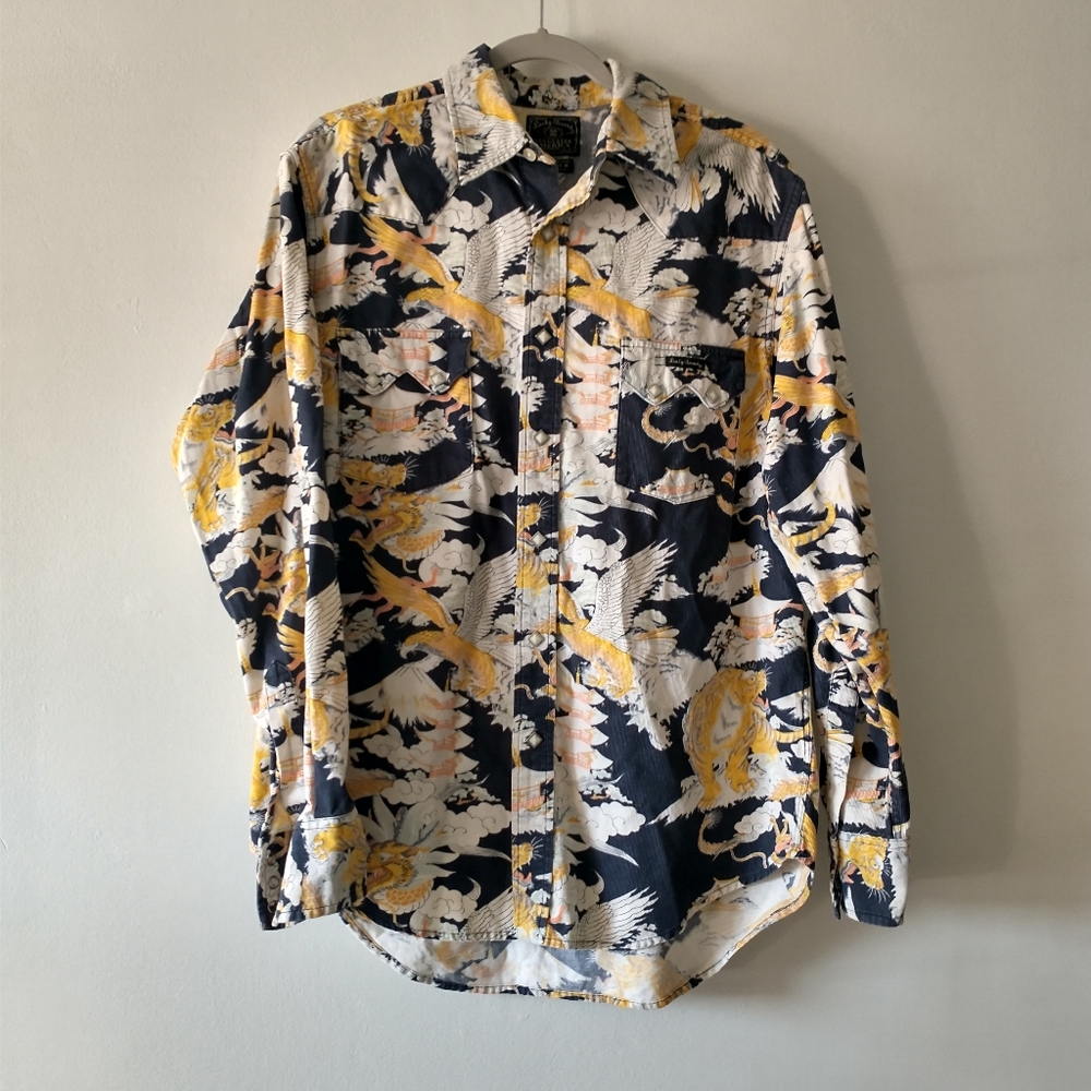 Lucky Brand Western Pearl Snap Shirt M